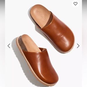 Madewell The Layne Clog Mule in Leather